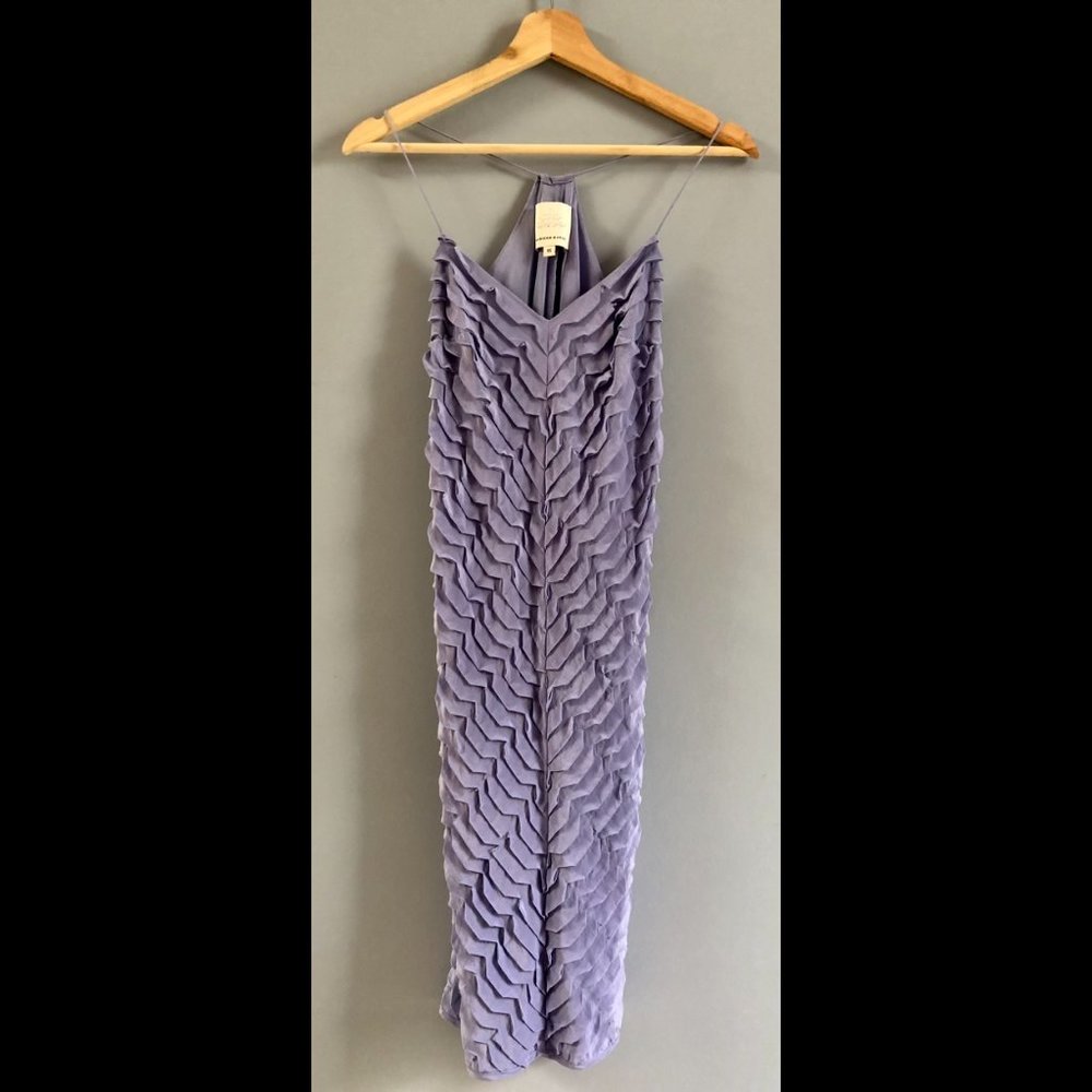 MADISON MARCUS - silk scalloped mini dress, XS